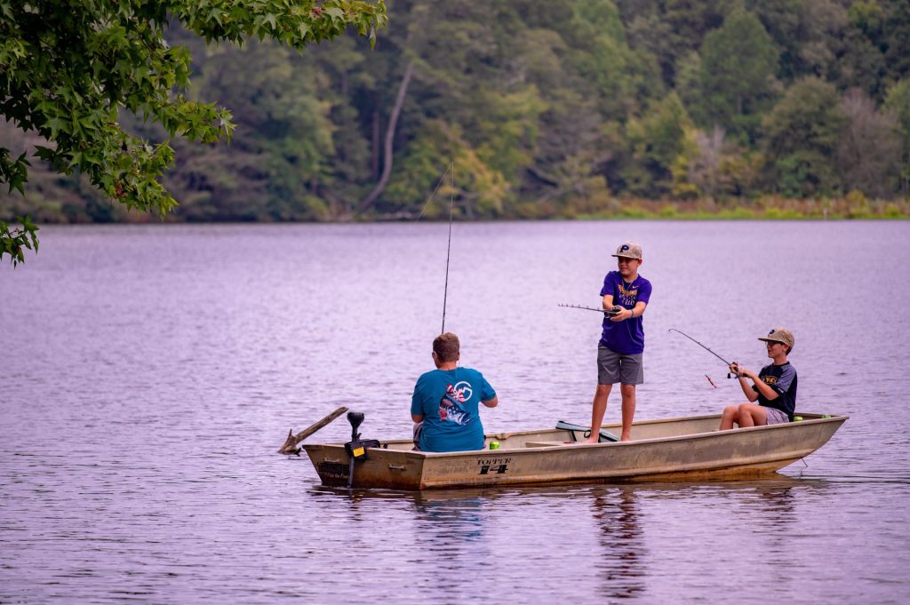 Kids on a boat