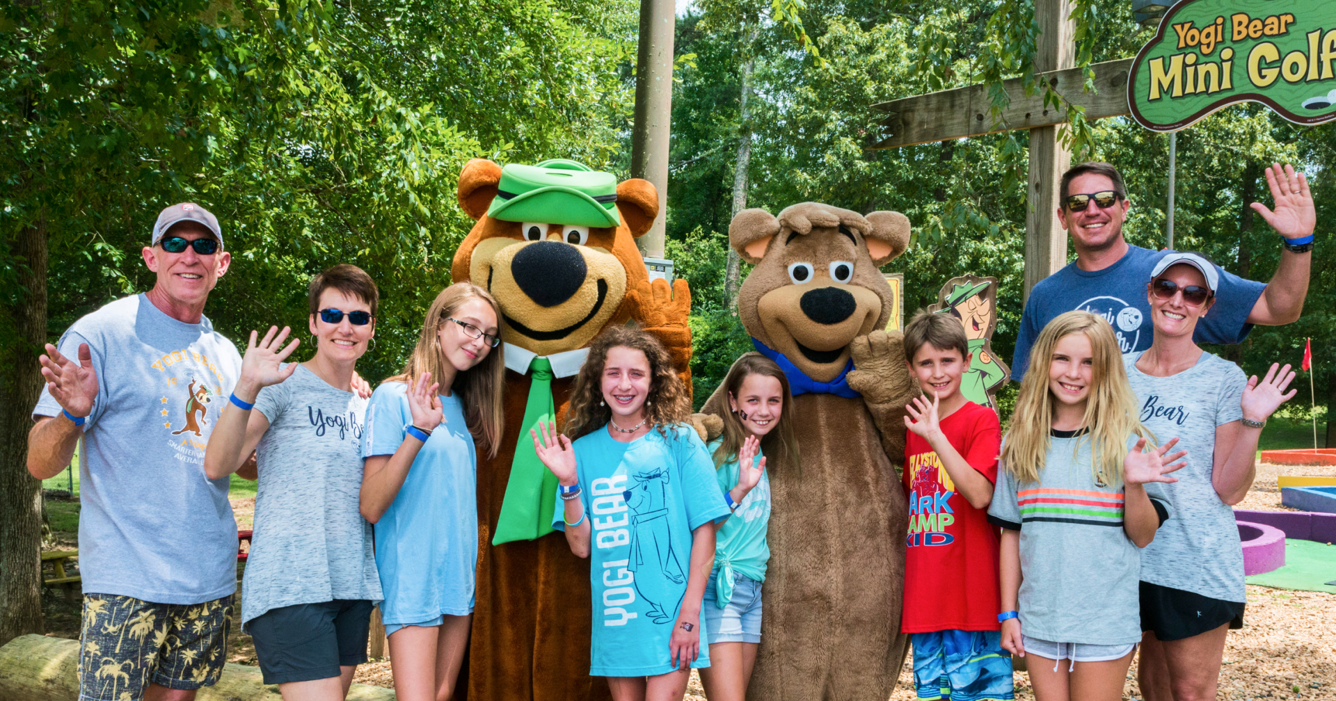 Family and Friends Outside Camp Fun